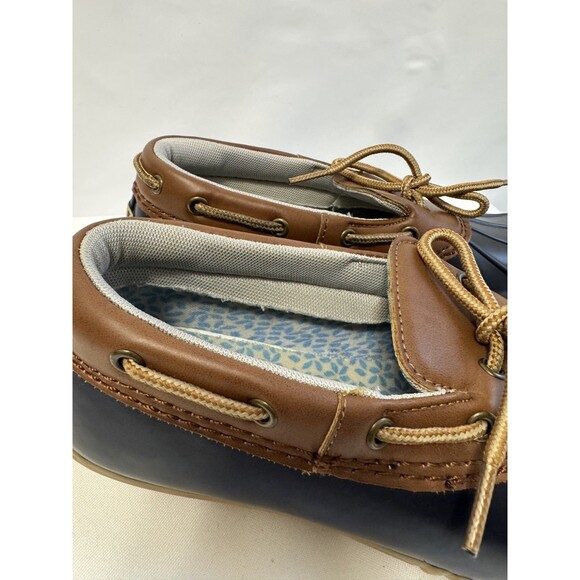 JBU by Jambu Gwen Weather Ready Duck Slip-On Rain Shoes Navy Brown Women’s Siz7 - Picture 10 of 13